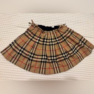 Burberry Checkered Skirt with Black Accents